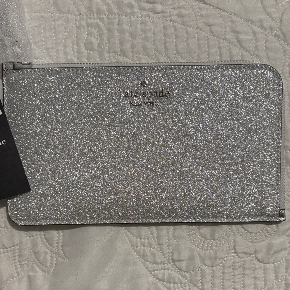 Kate Spade Shimmering Silver Clutch